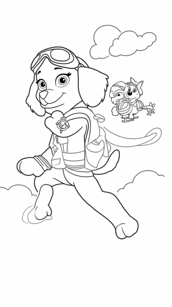 mighty skye coloring pages